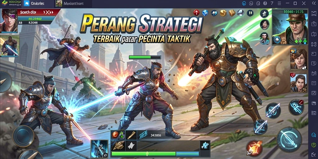 Tangkapan layar gameplay <strong>3446</strong> yang menunjukkan taktik perang yang mendebarkan.