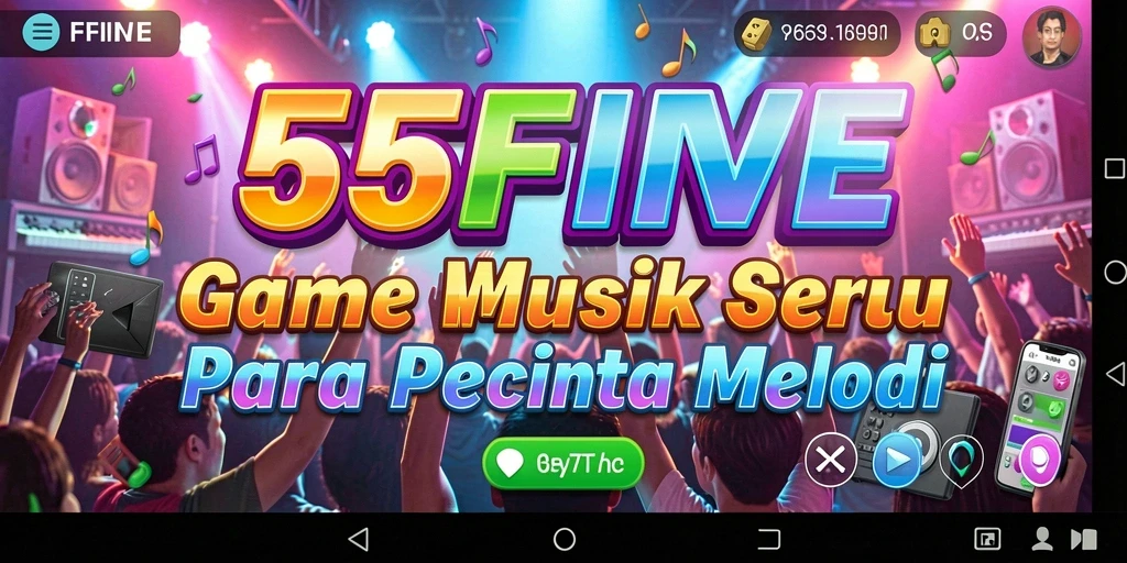 Tampilan gameplay 55FIVE yang menantang dan penuh warna.