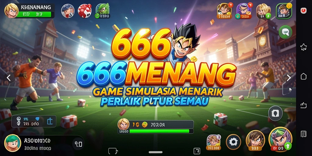 Screenshot gameplay menunjukkan aktivitas seru dalam 666MENANG.
