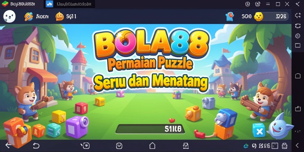 Tampilan gameplay <strong>BOLA88</strong> yang menarik dengan puzzle menantang.