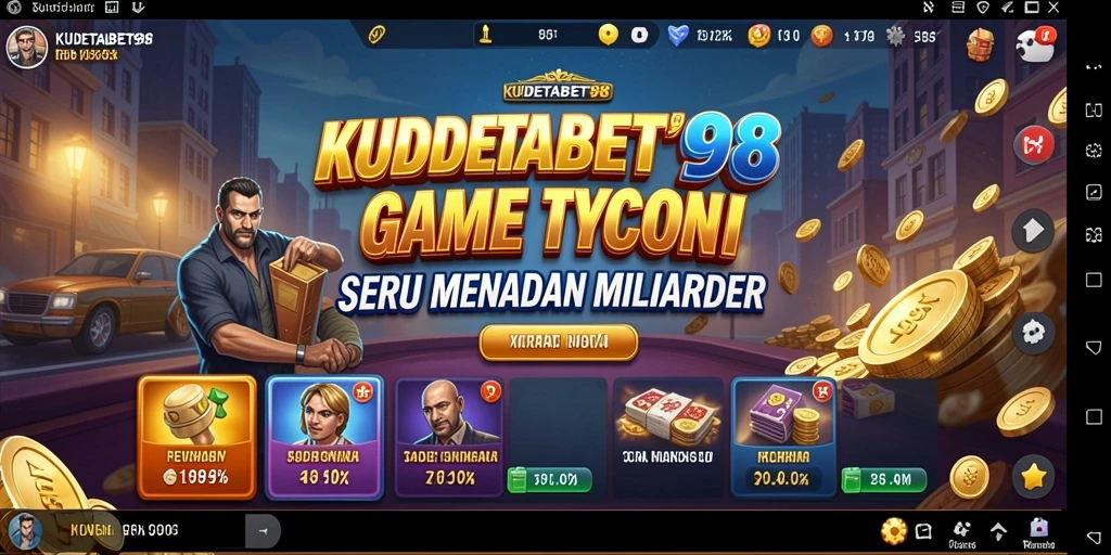 Tampilan gameplay KUDETABET98 yang menarik dan interaktif dalam dunia Tycoon.