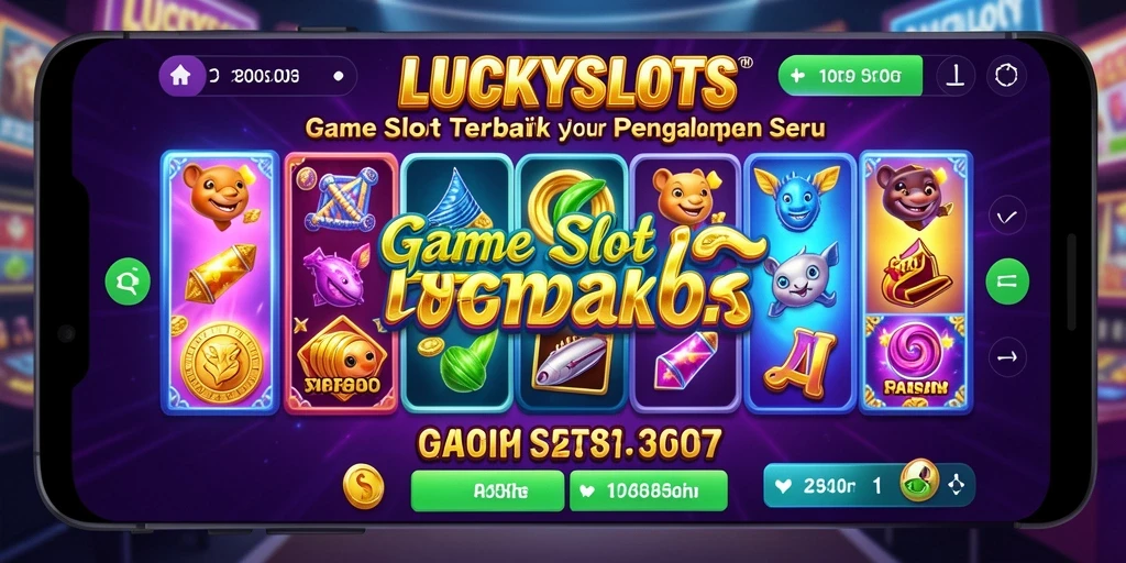 Tampilan utama gameplay LUCKYSLOTS yang penuh warna dan menarik.