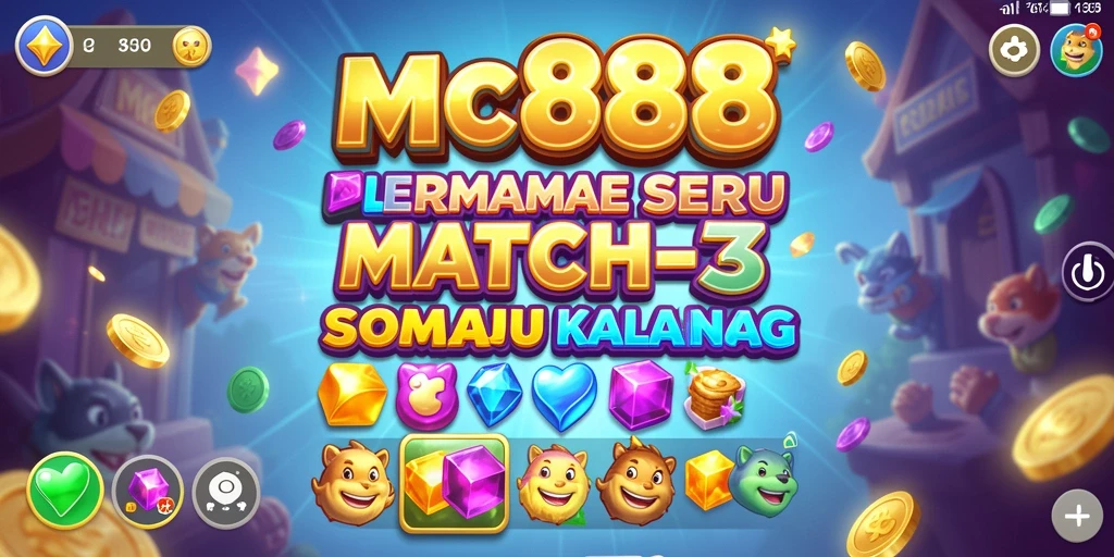 Tangkapan layar gameplay MC888 menampilkan tantangan seru mencocokkan objek.