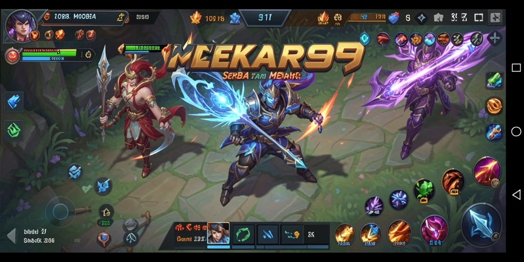 Tangkapan layar gameplay MOBA yang mendebarkan di MEKAR99.