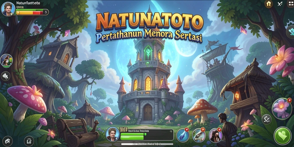 Tangkapan layar gameplay NATUNATOTO menunjukkan serunya menghadapi serangan musuh.