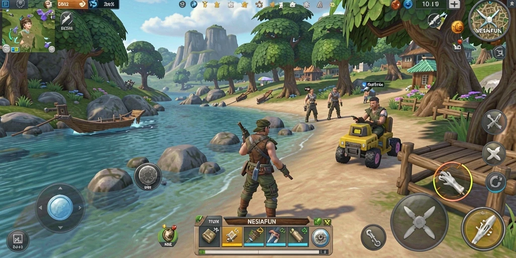 Gameplay <strong>NESIAFUN</strong> yang menakjubkan dalam dunia terbuka.