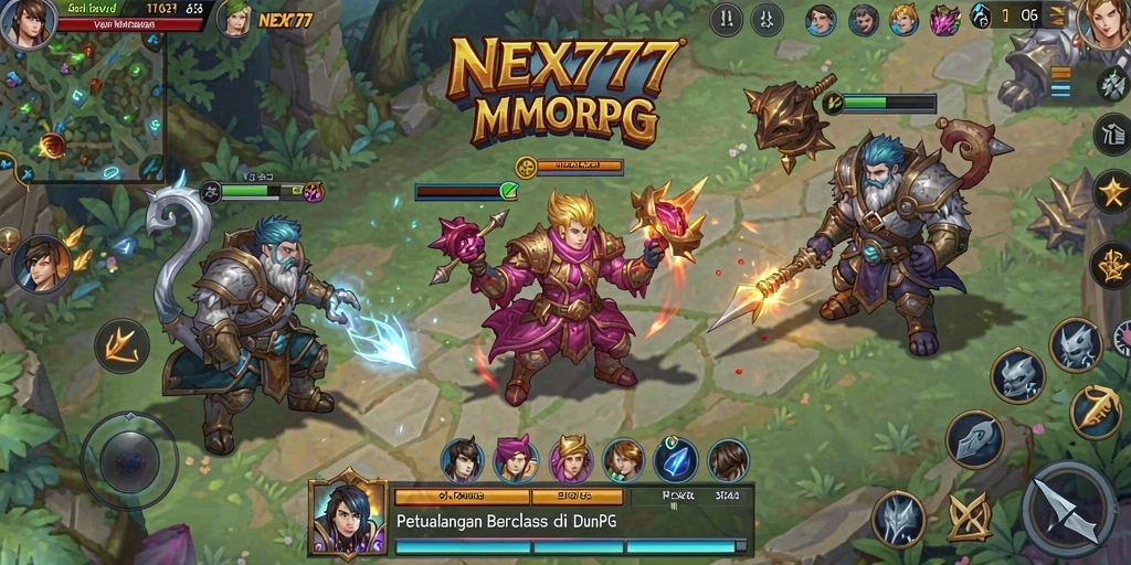 Gameplay NEX777 menampilkan aksi petualangan seru dalam dunia fantasi.