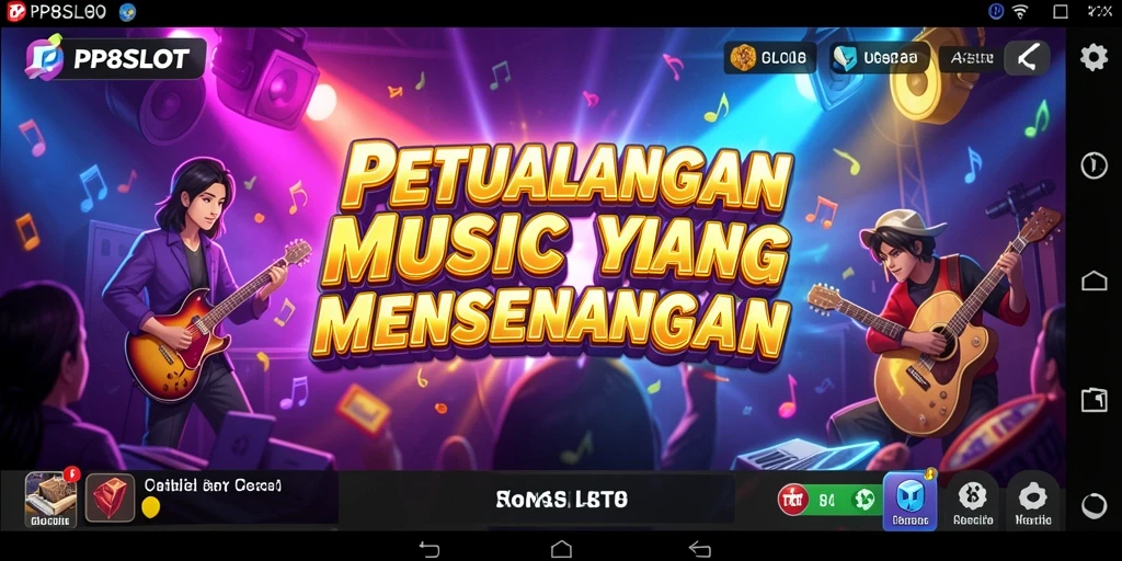Tampilan screenshot utama PP8SLOT yang menampilkan gameplay musik yang seru.