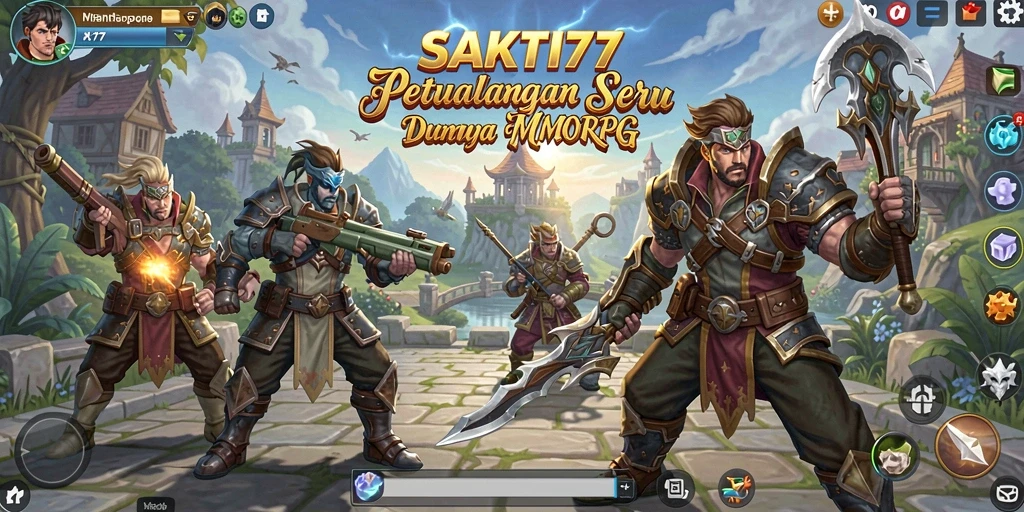 Tangkapan layar gameplay SAKTI77 menunjukkan aksi seru MMORPG.