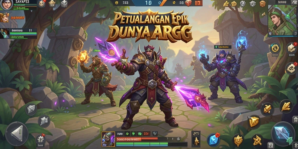 Screenshot utama SAYAP33 menampilkan aksi seru dalam pertarungan ARPG.