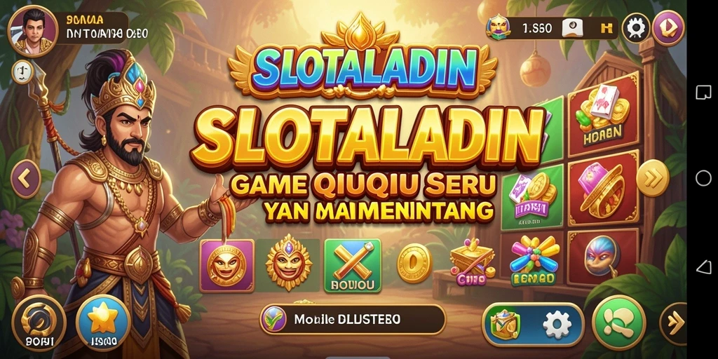 Screenshot gameplay SLOTALADIN menampilkan momen seru di meja QiuQiu.