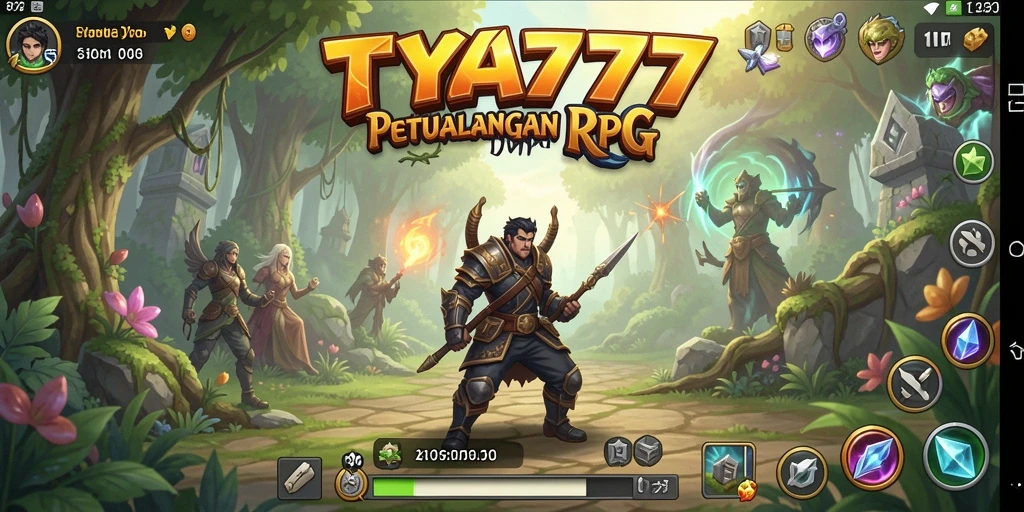 Tampilan aksi seru dalam gameplay RPG TYA777.